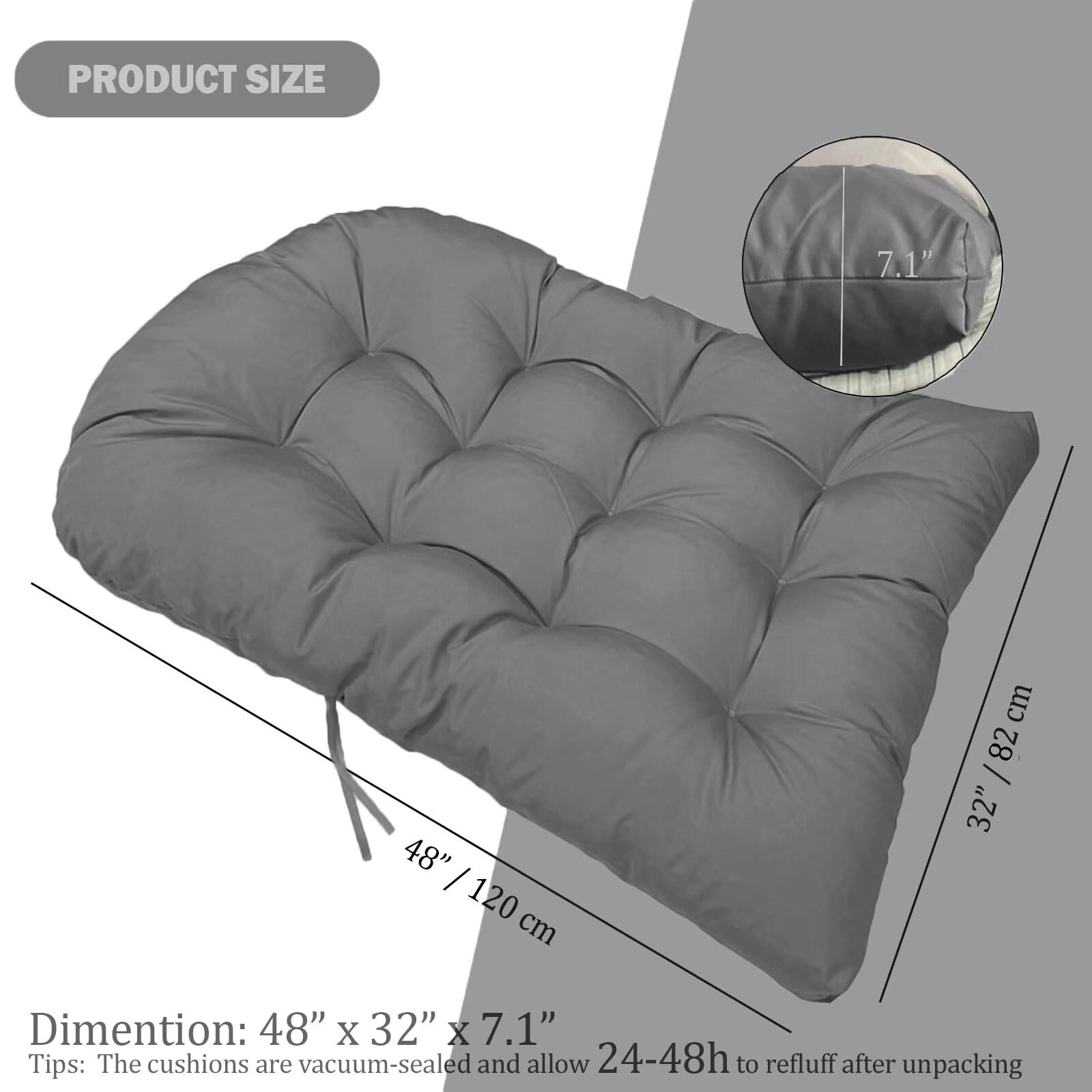 MQK lifestyle patio scene showing cushion enhancing outdoor relaxation