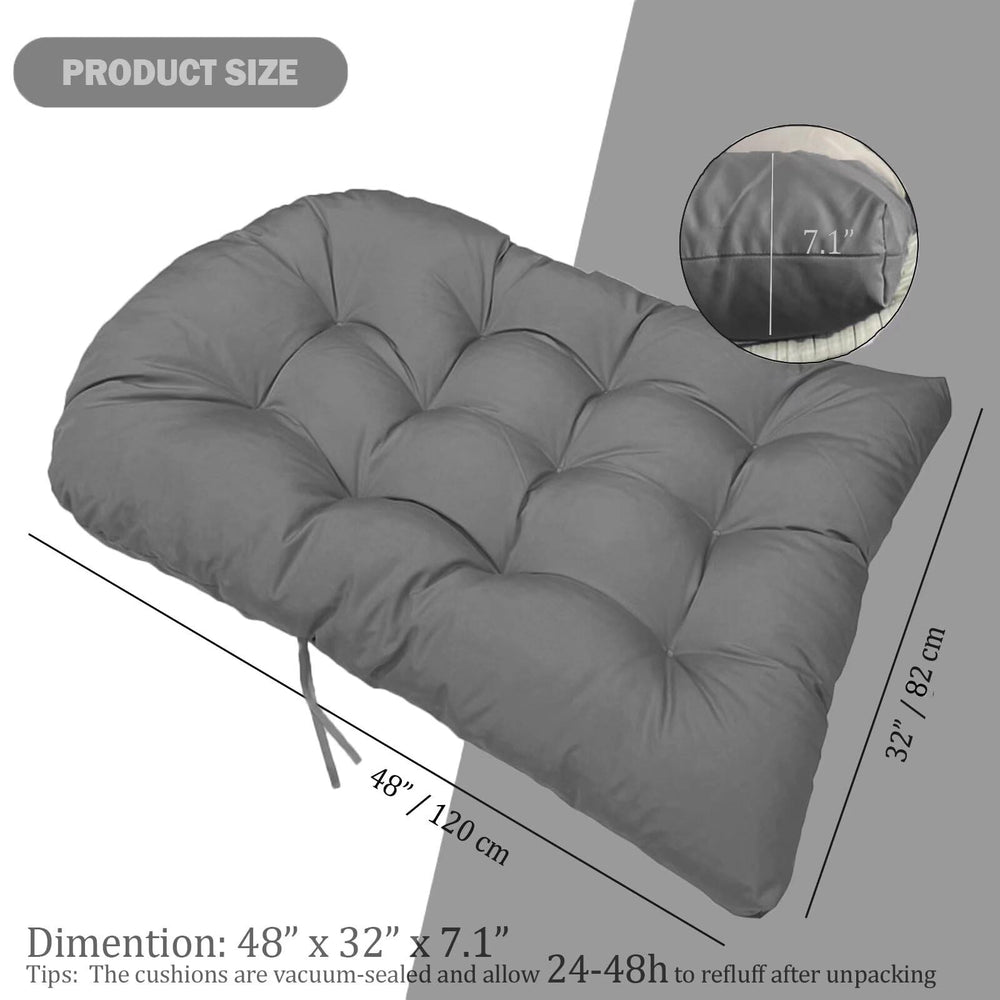 MQK lifestyle patio scene showing cushion enhancing outdoor relaxation
