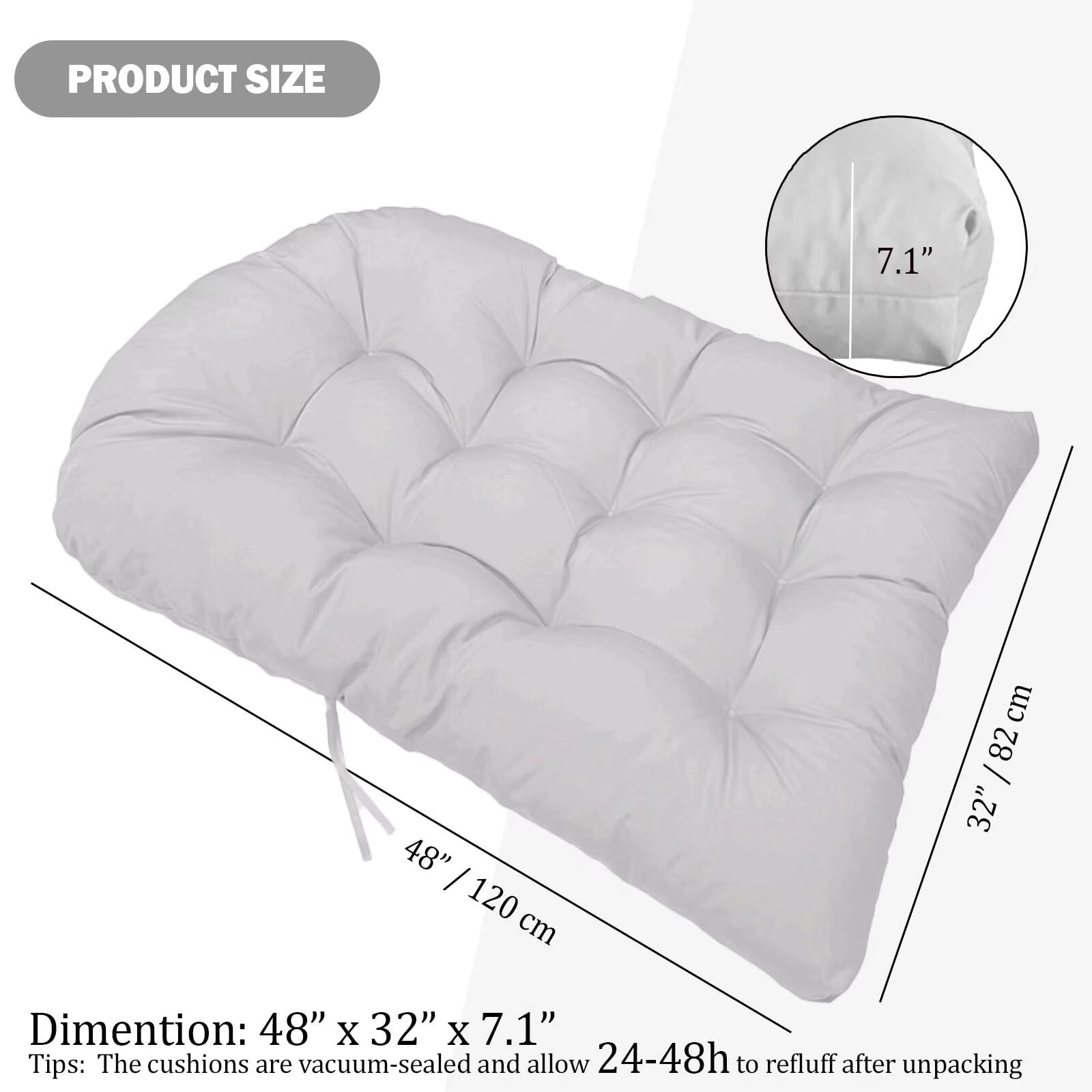 MQK cushion in a patio setting showing cozy outdoor relaxation benefit