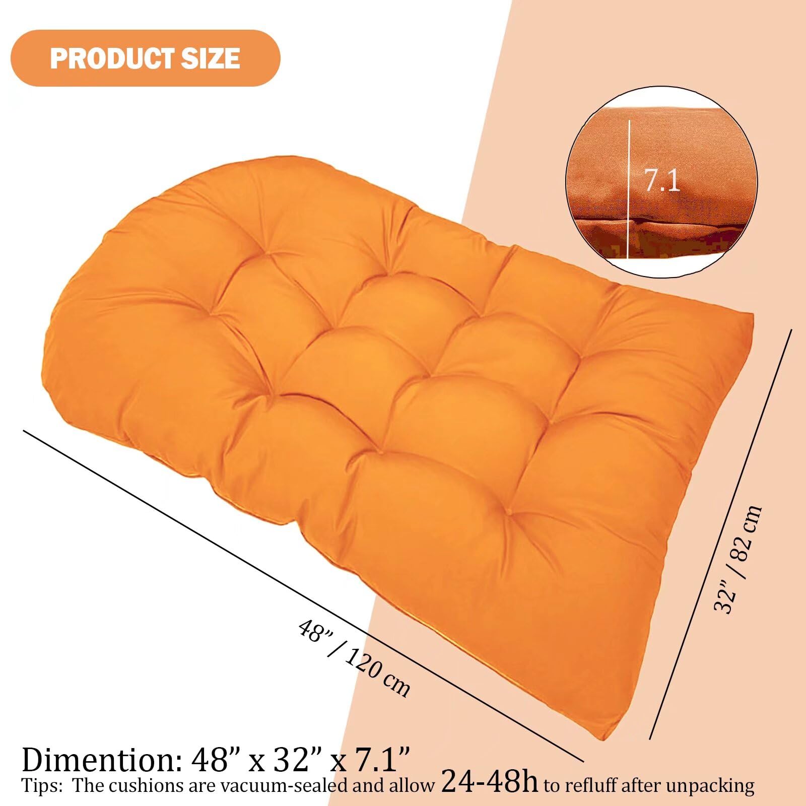 MQK cushion on patio egg chair in garden creating a cozy outdoor seating area
