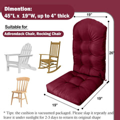 MQK cushion in use on Adirondack chair on deck, improving outdoor comfort