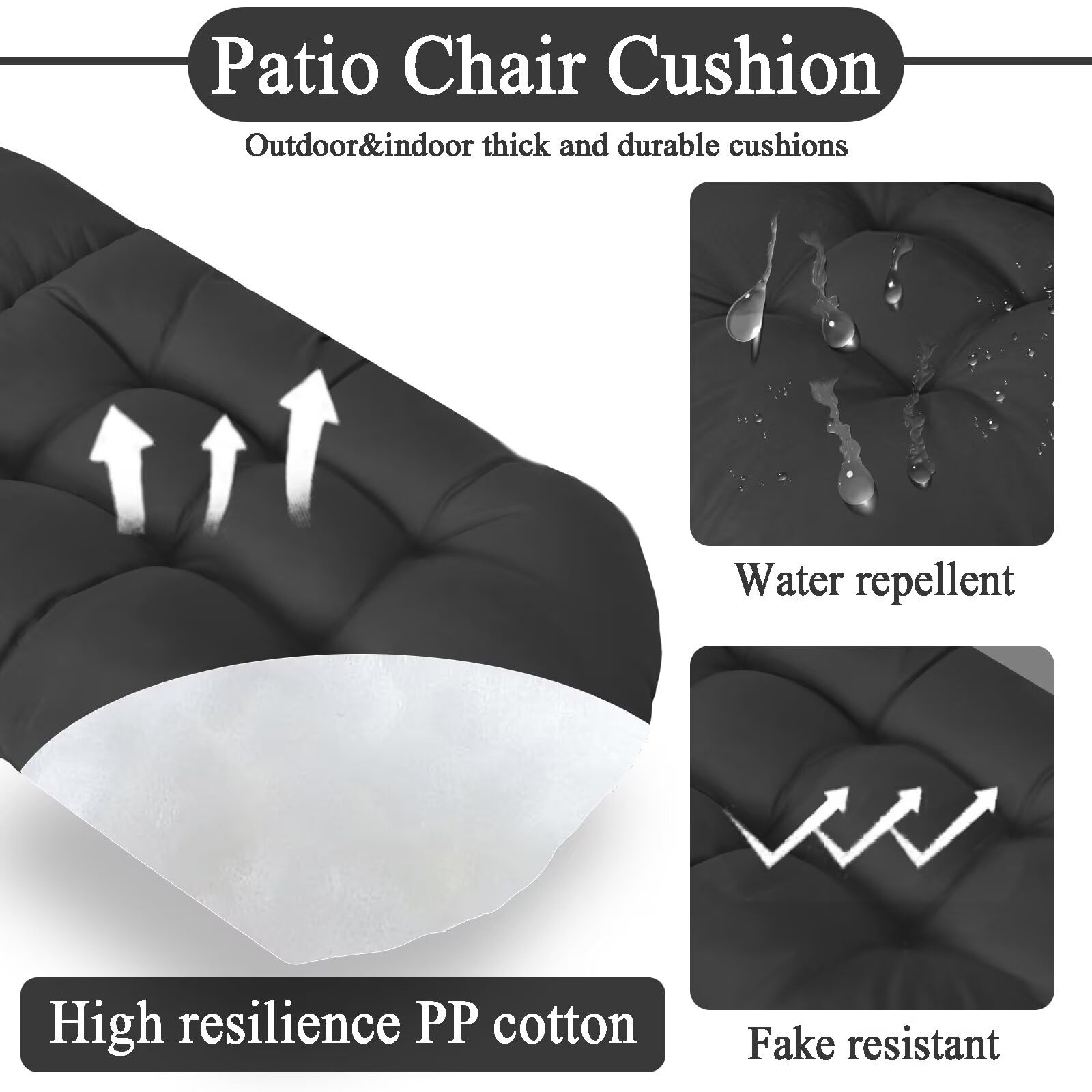 MQK cushion in use on a porch Adirondack chair offering relaxed seating