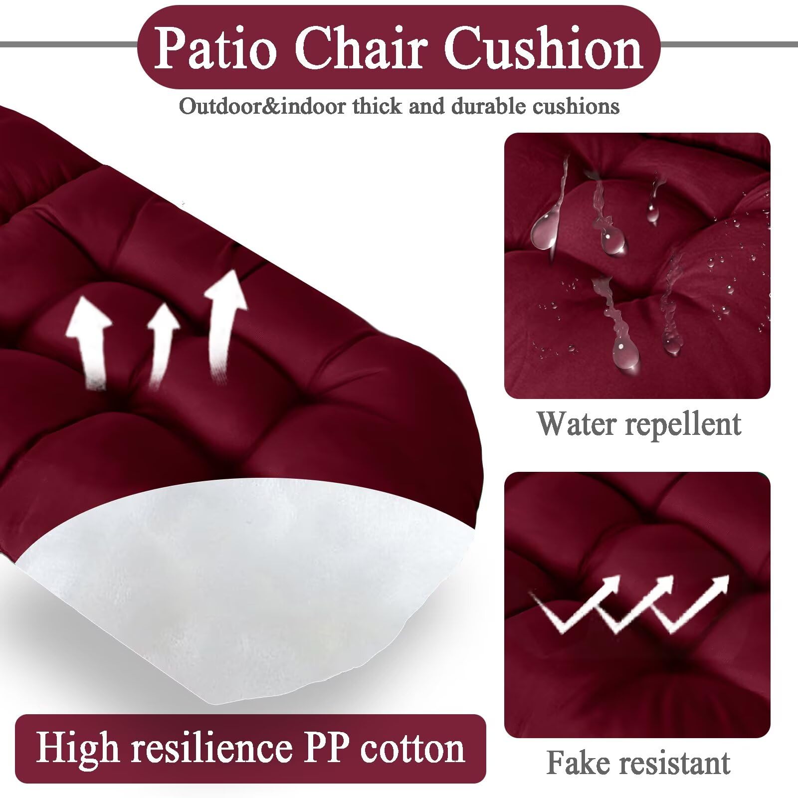 MQK cushion styled on patio setting, adding comfort and visual appeal
