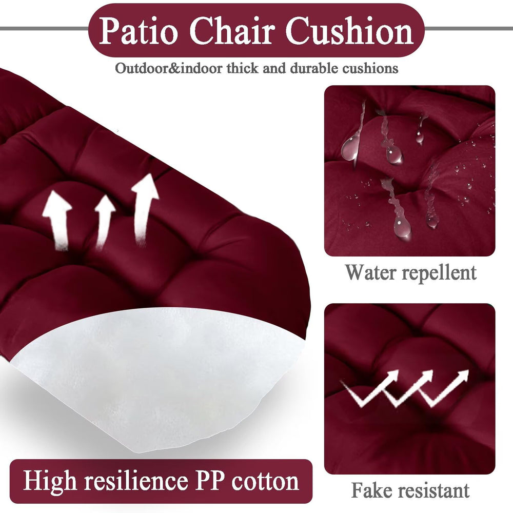 MQK cushion styled on patio setting, adding comfort and visual appeal