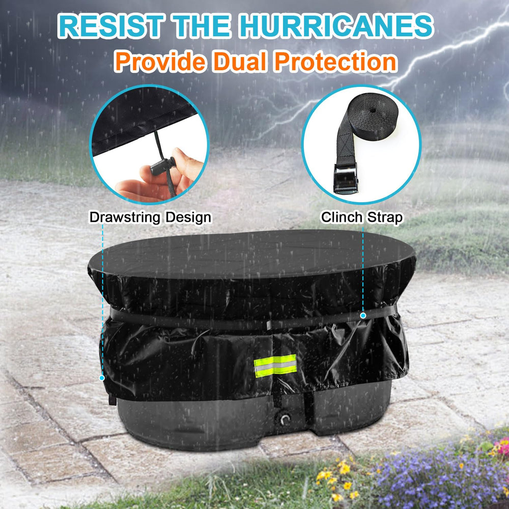 MQLD Rubermaid hook rope and sandbag attachment for storm stability