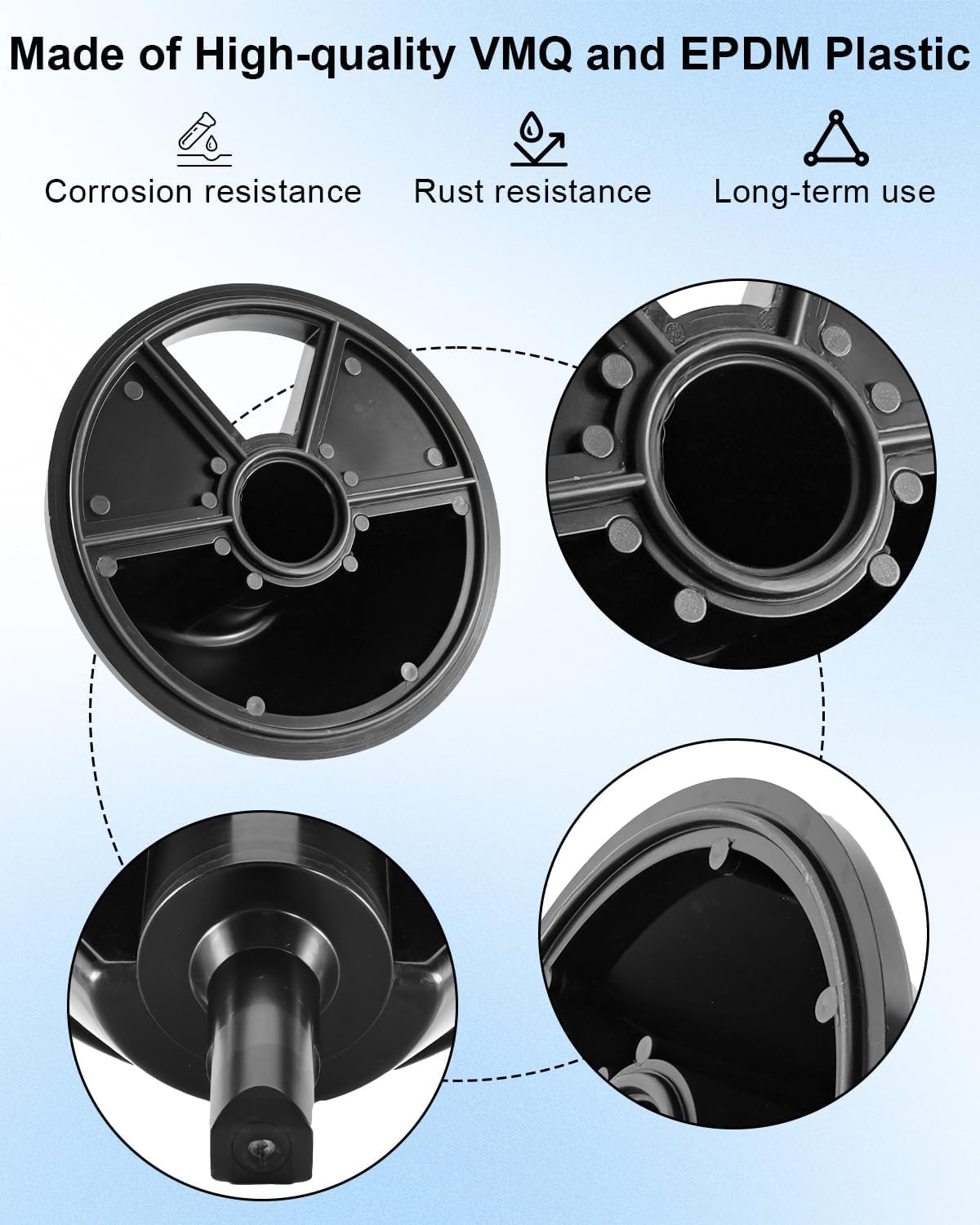MQLPXI O-rings detail highlighting smooth surfaces for improved rotation