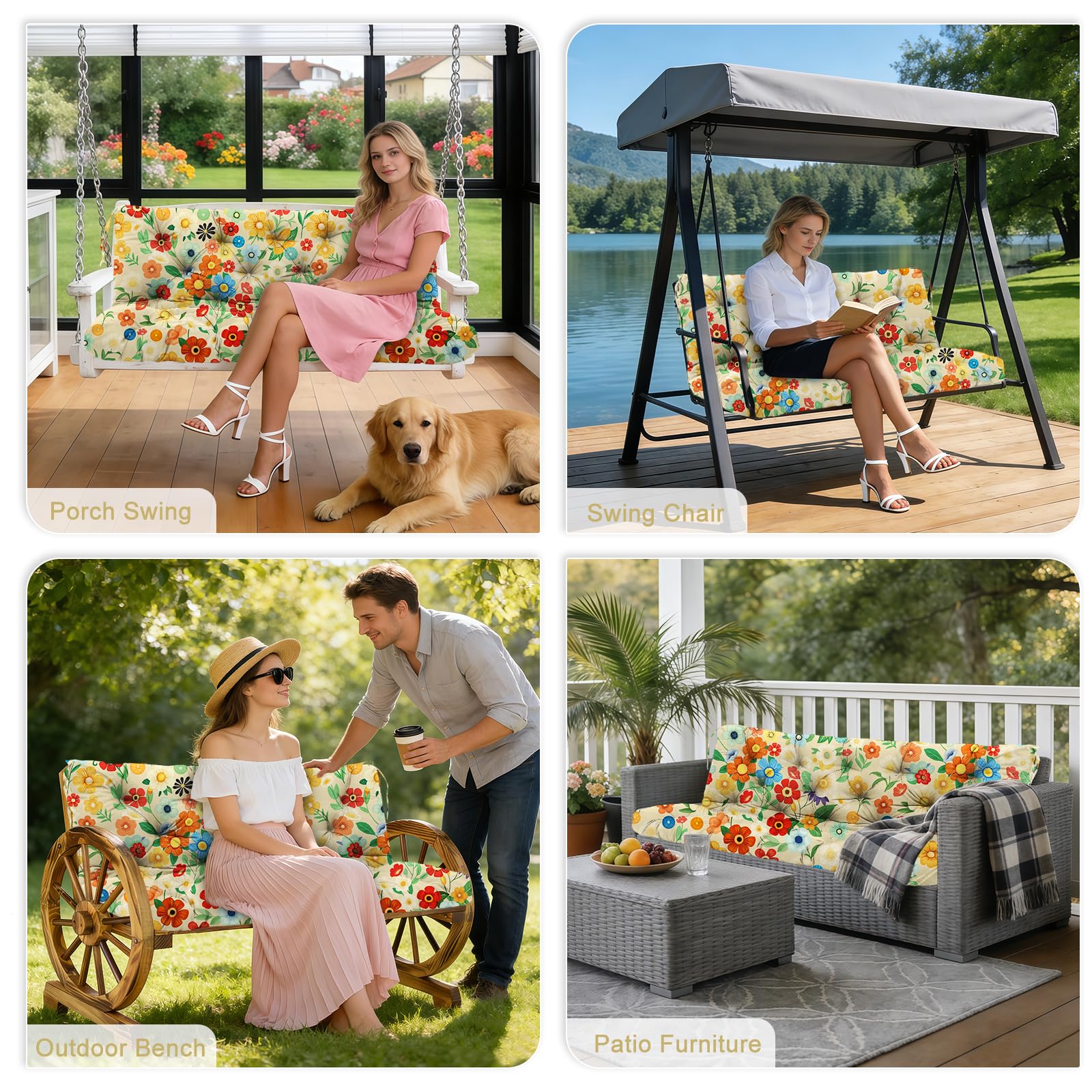 MQSXBF escena en terraza con cojín instalado para relax al aire libre