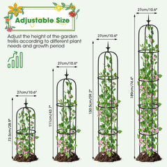 MQUPIN obelisk planted in a large pot offering vertical space saving