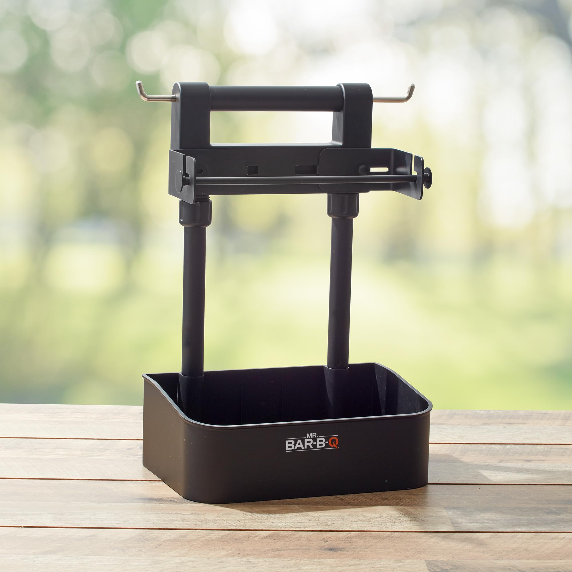 Mr. Bar-B-Q folded flat for compact storage saving space