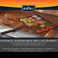 Mr. Bar-B-Q folded handle beside ruler showing compact storage benefit