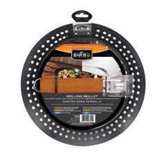 mr. bar-b-q front view of 12-inch skillet showing spacious non-stick surface for even grilling