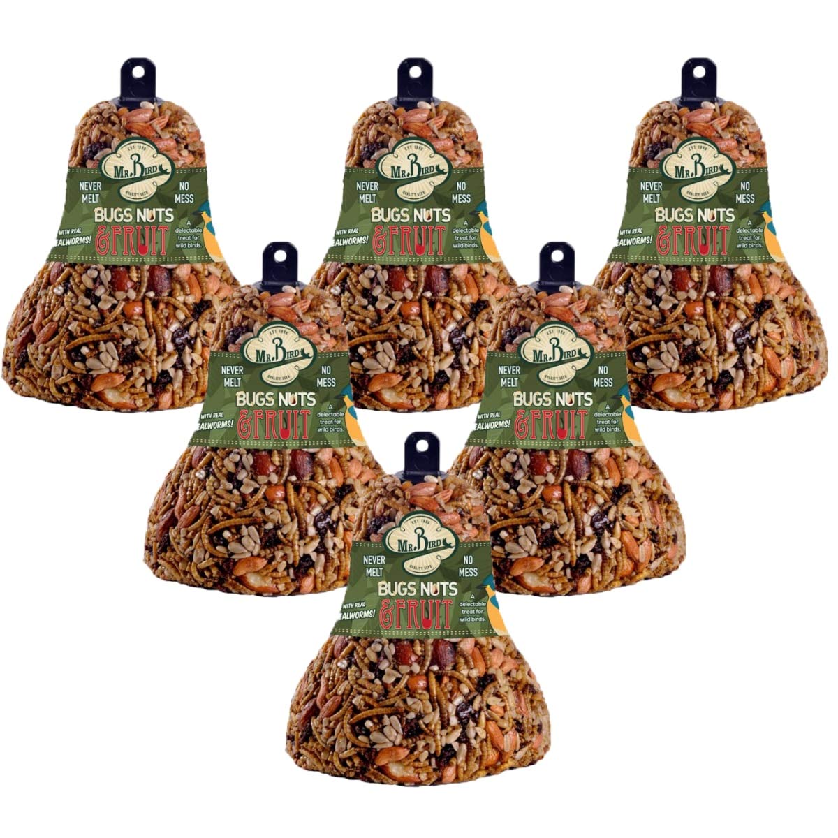 Mr. Bird closeup of seeds and nuts texture showing high-protein ingredients