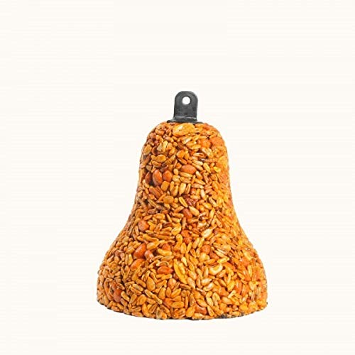 Mr. Bird bell displayed next to ruler showing size and easy placement benefit