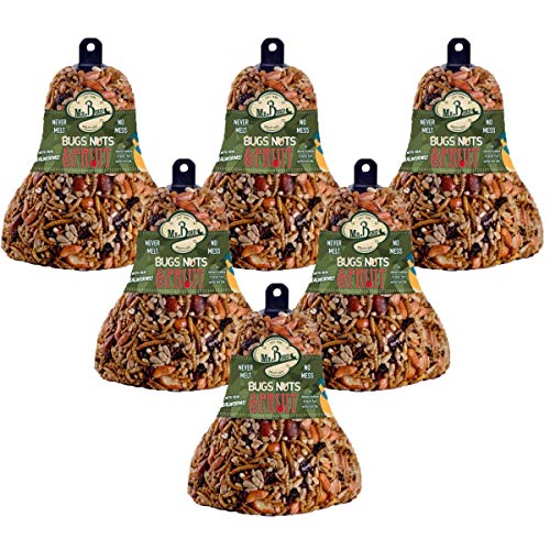 Mr. Bird front packaging seed bell showing product and clear hanger — quick setup