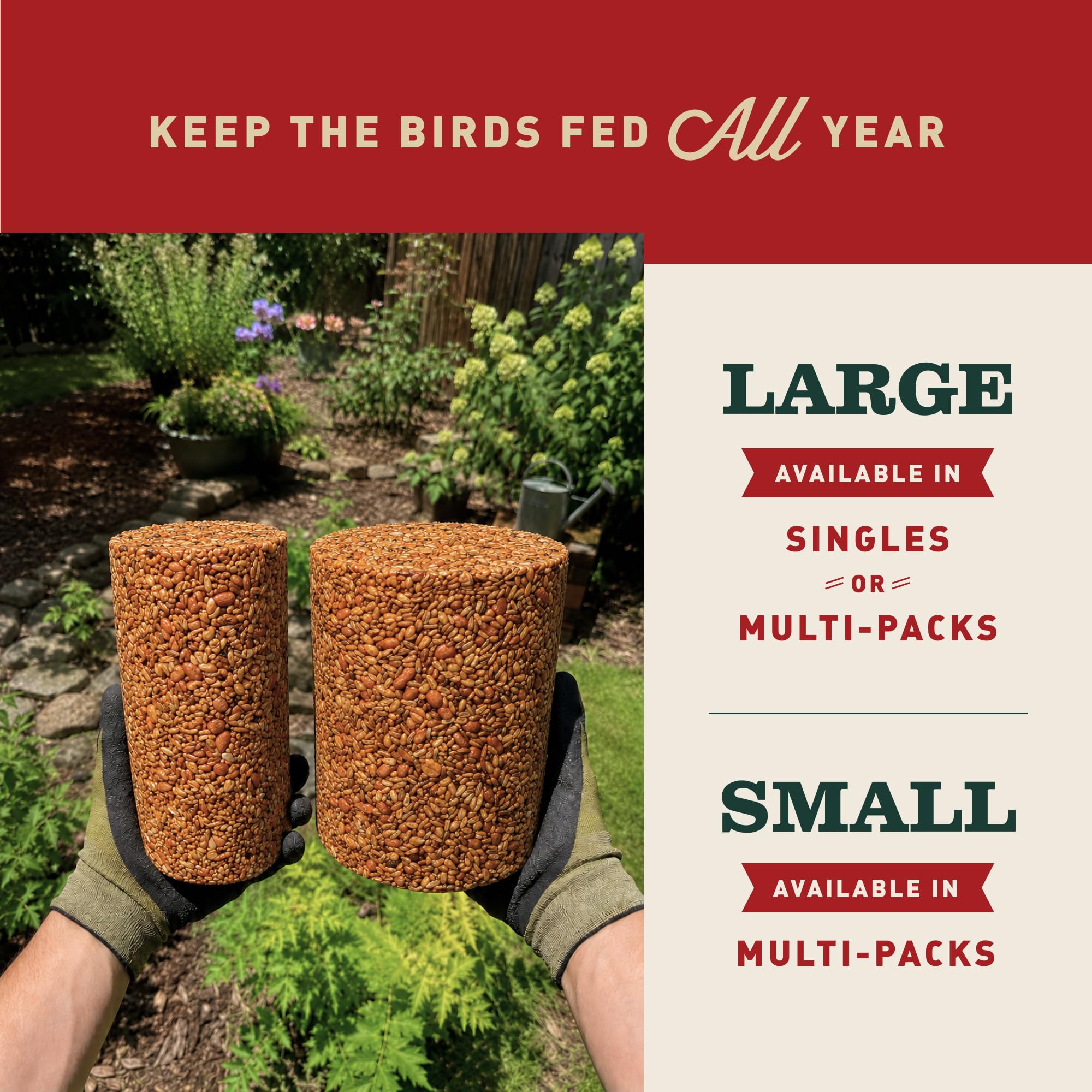 Mr. Bird cylinder in hands for size comparison and portability