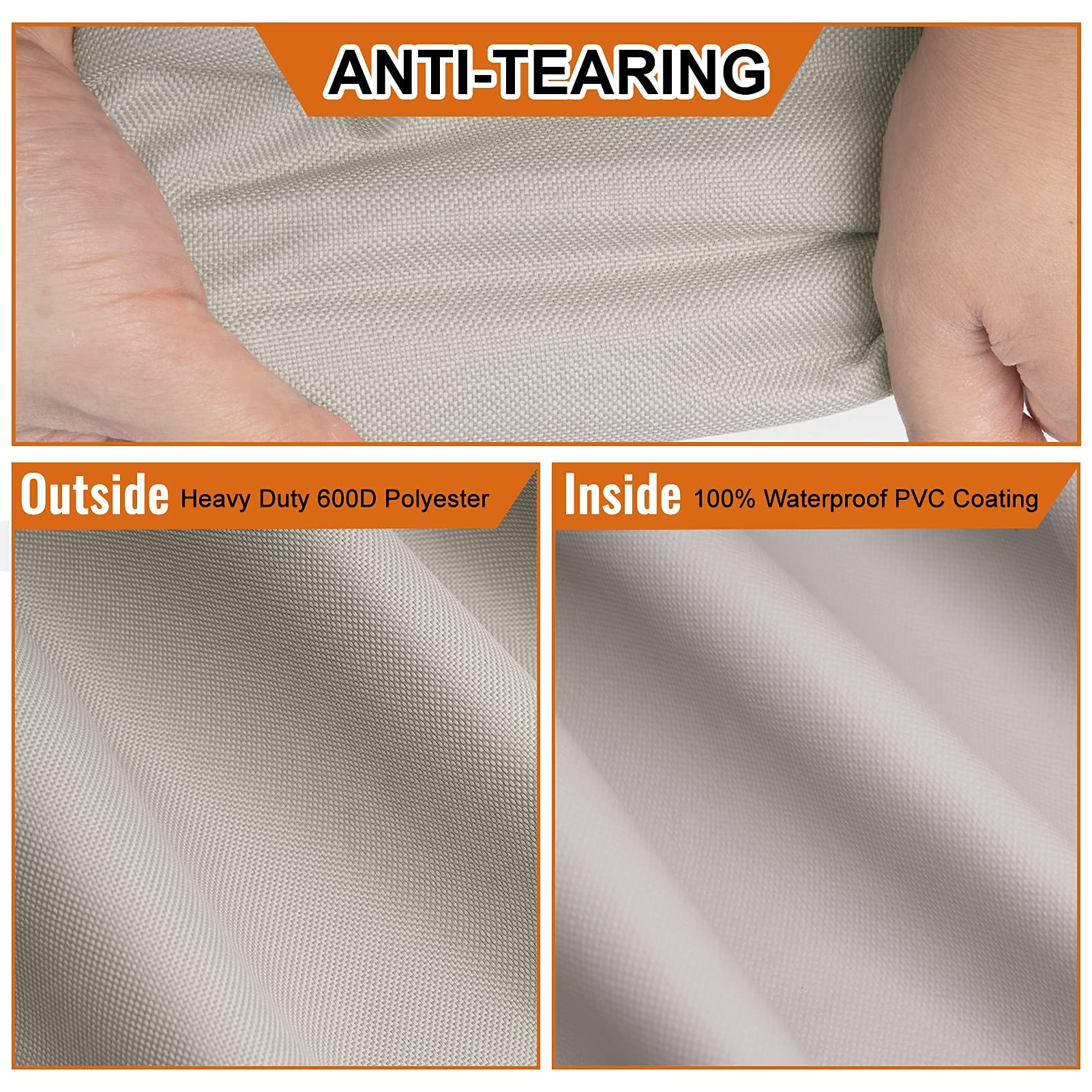MR. COVER base drawstring and straps detail for windproof secure fit