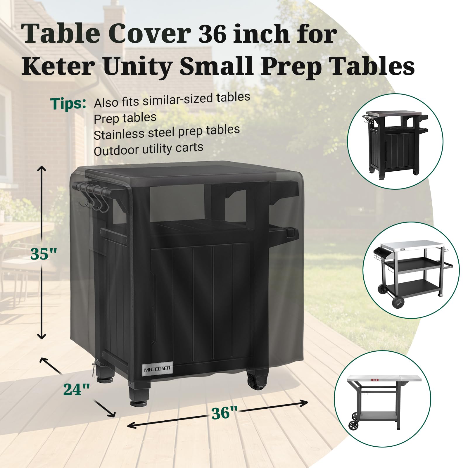 MR. COVER close-up of 600D fabric texture showing long-lasting durability