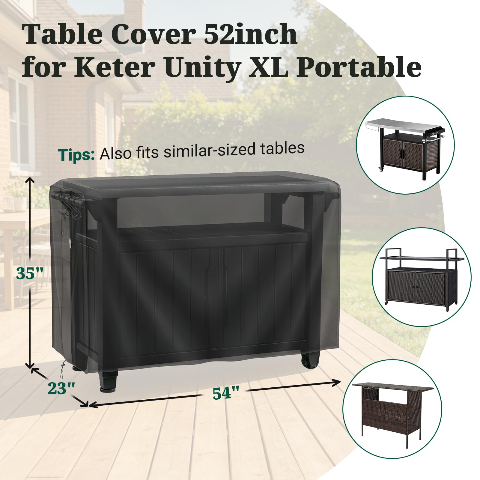 MR. COVER close-up of 600D vinyl-coated fabric, durable tear and water resistance benefit