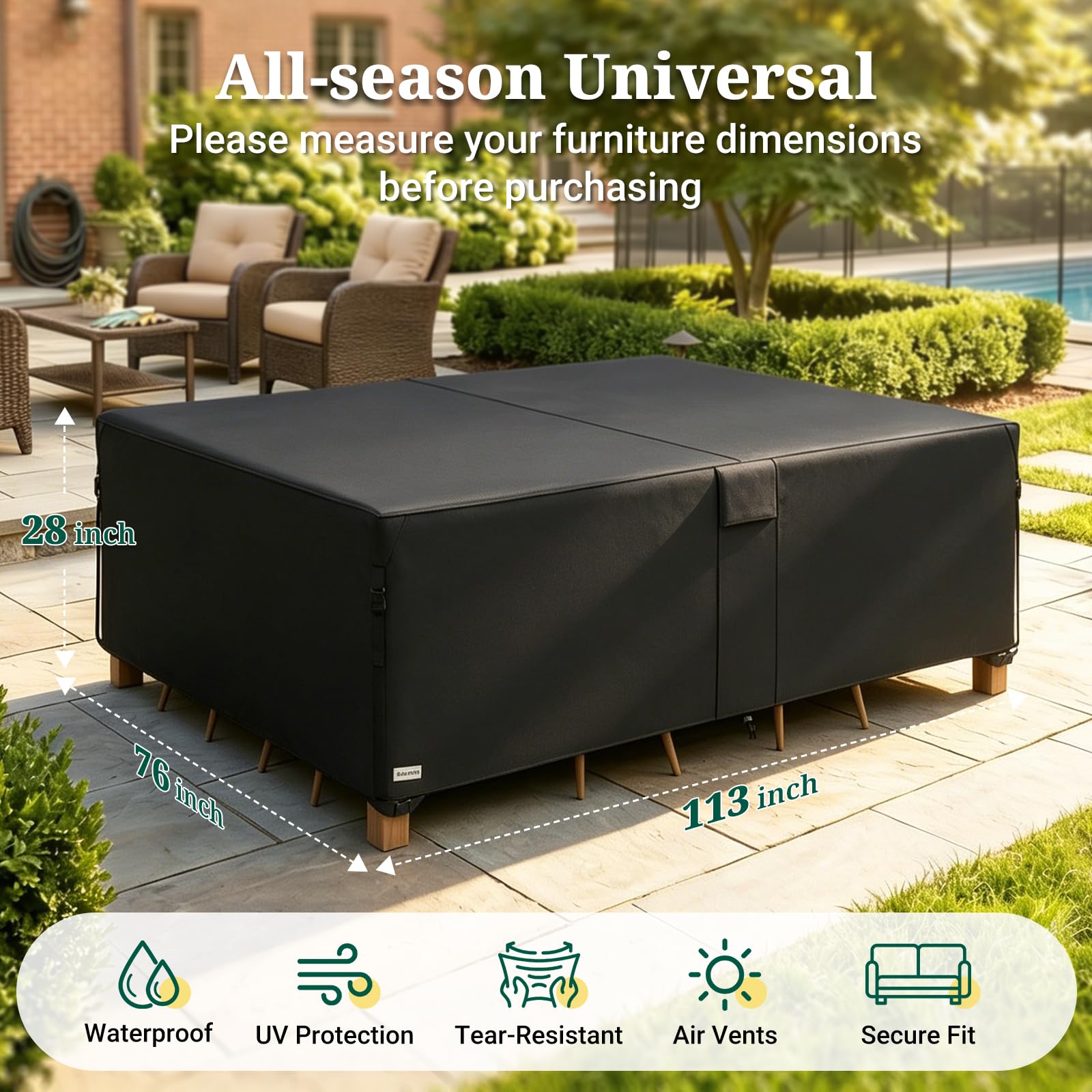 MR. COVER close-up of 900D fabric texture, tear-resistant surface benefit