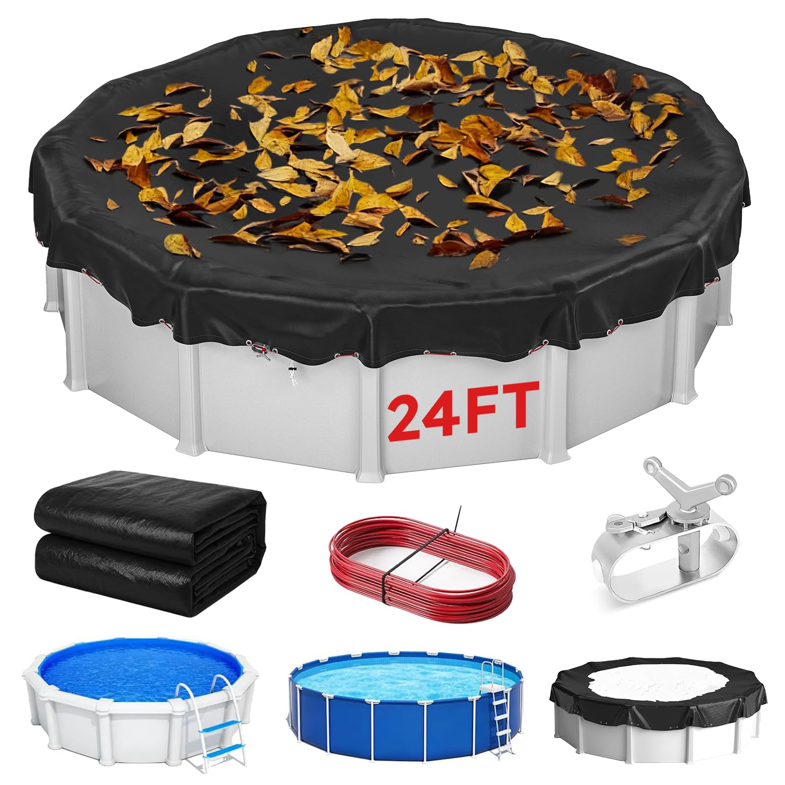 MR. COVER front packaging showing 24 ft cover and benefits