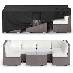 MR.COVER front view showing whole patio cover protecting set