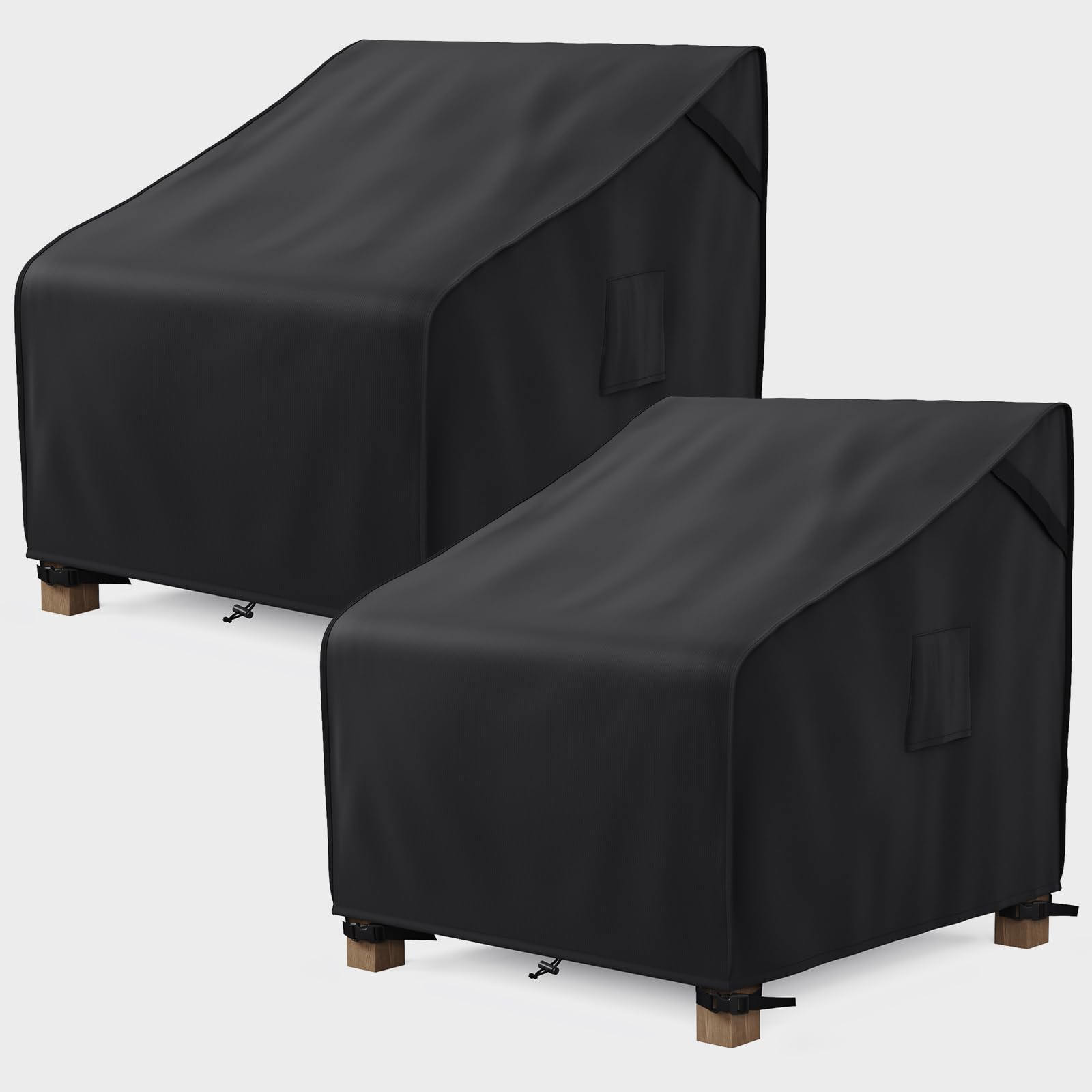 mr. cover front view showing full chair coverage and secure protection