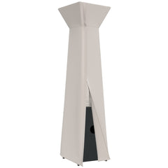 MR. COVER front view showing full pyramid heater protection and weatherproof benefit