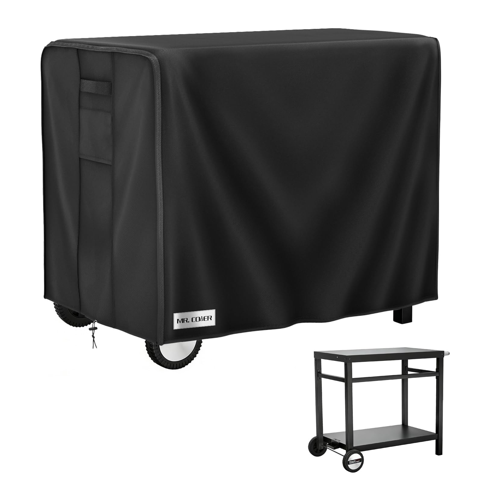 MR. COVER front view on Royal Gourmet 40-inch table showing full coverage and protection