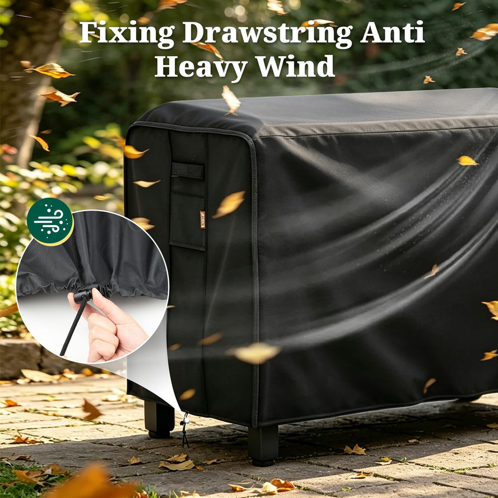 MR. COVER fitted on Keter Unity XL outdoor cart providing full waterproof protection