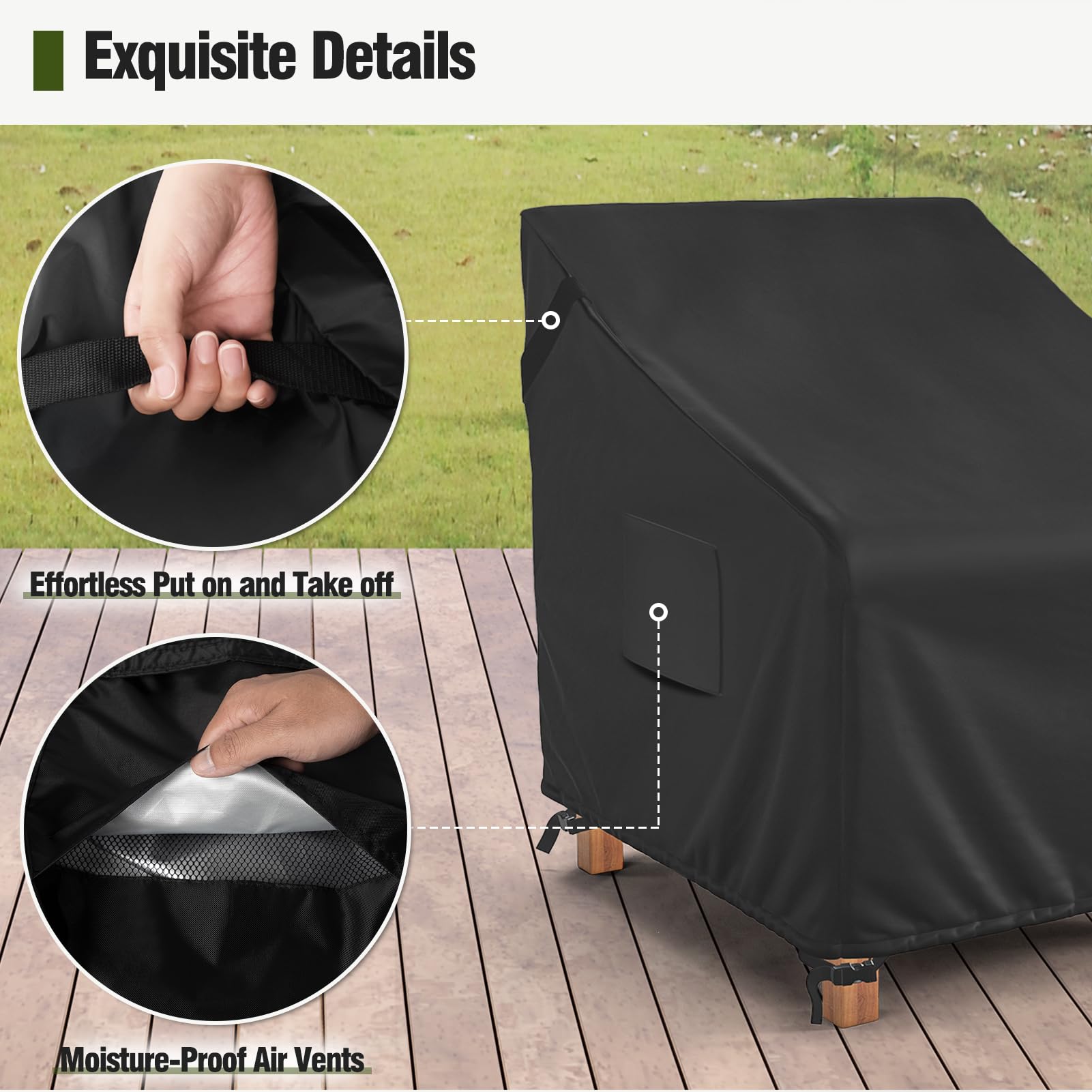 mr. cover size comparison with chair showing fit for specified dimensions