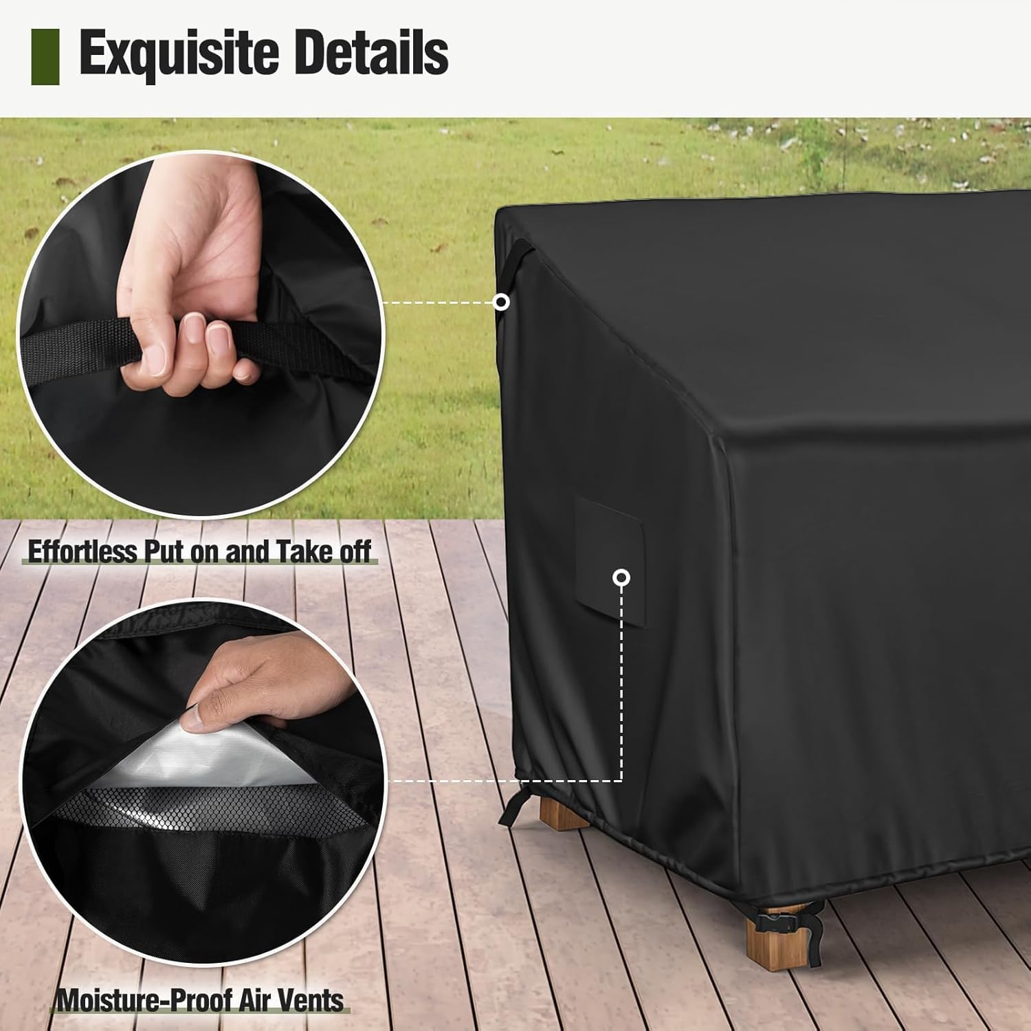 mr. cover surface water beading on fabric, illustrates waterproof protection