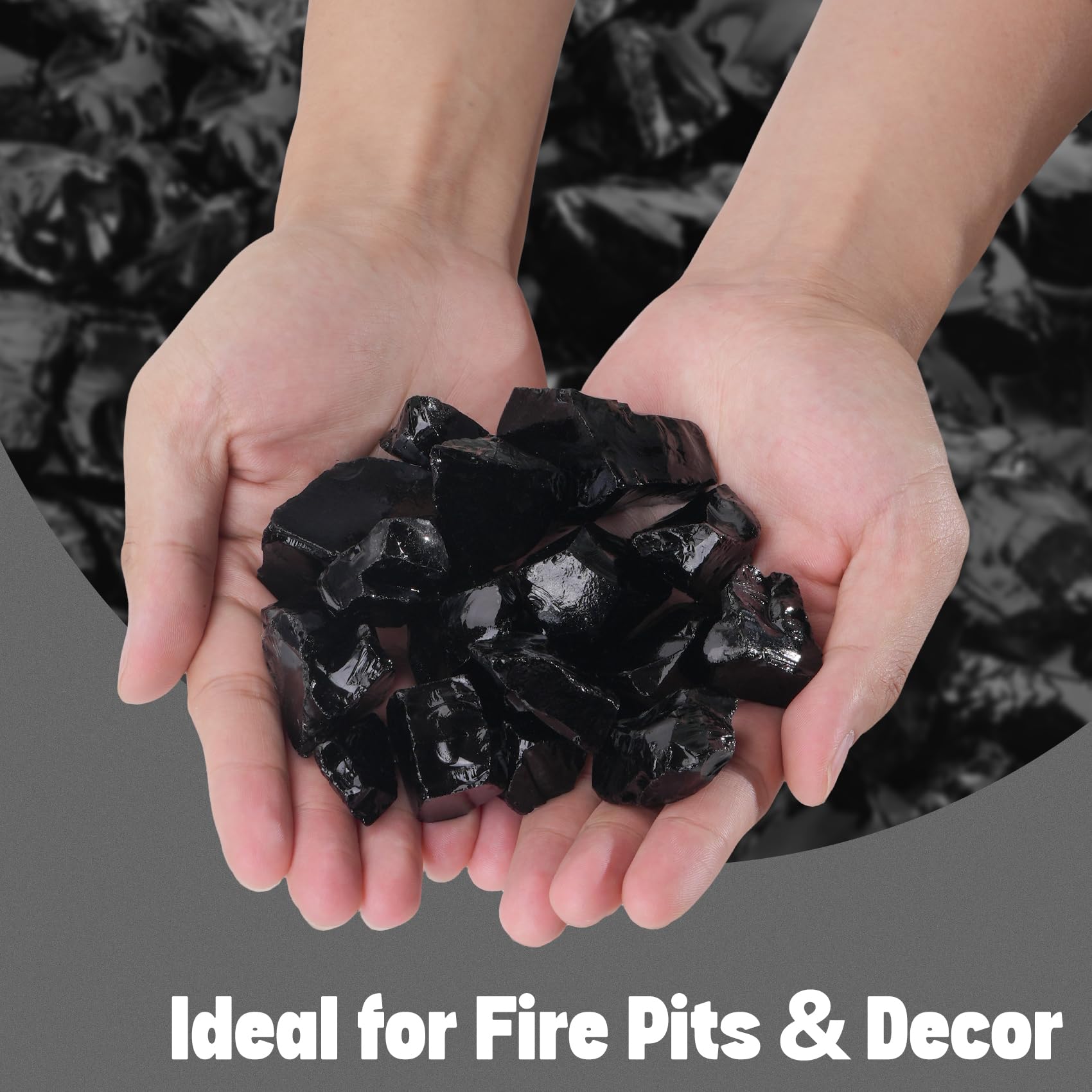 Mr. Fireglass close-up of polished texture highlighting durable heat-resistant finish