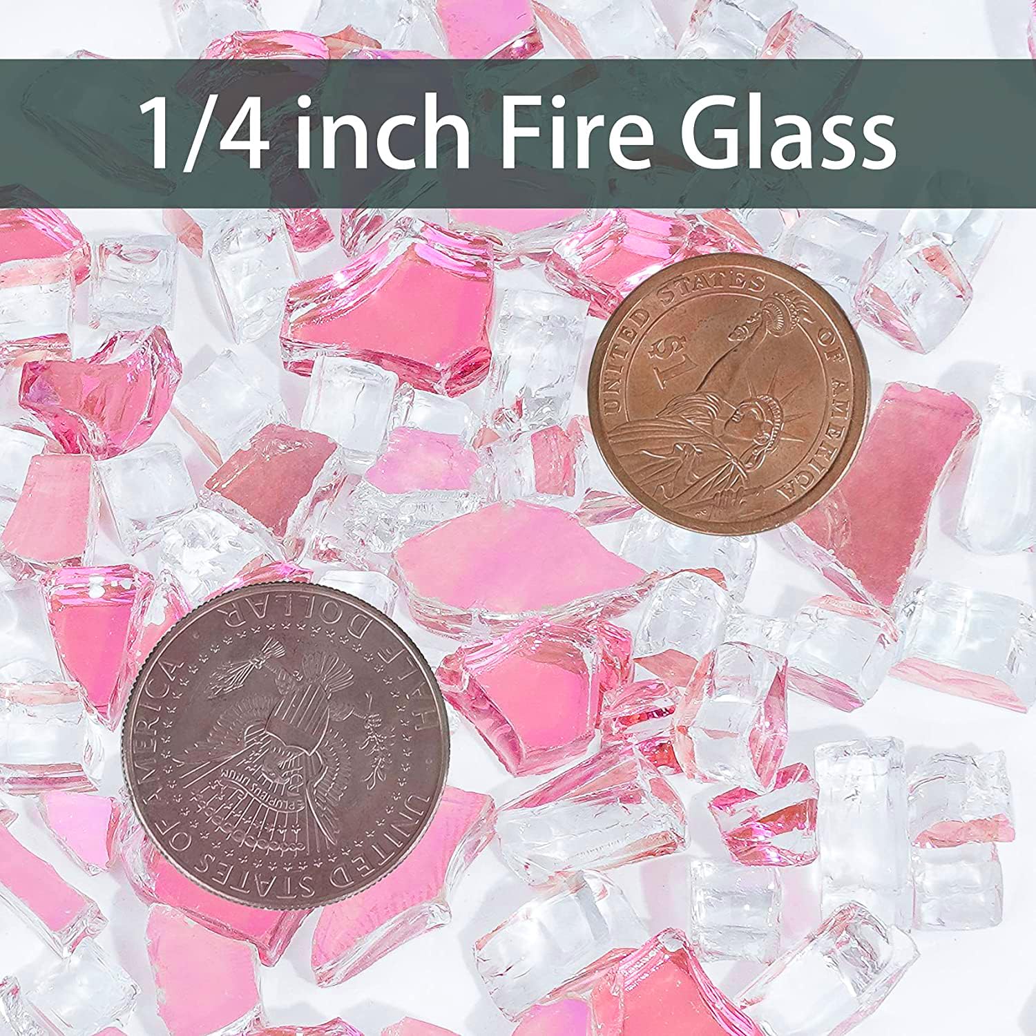 Mr. Fireglass close-up of reflective rose gold surface highlighting sparkle