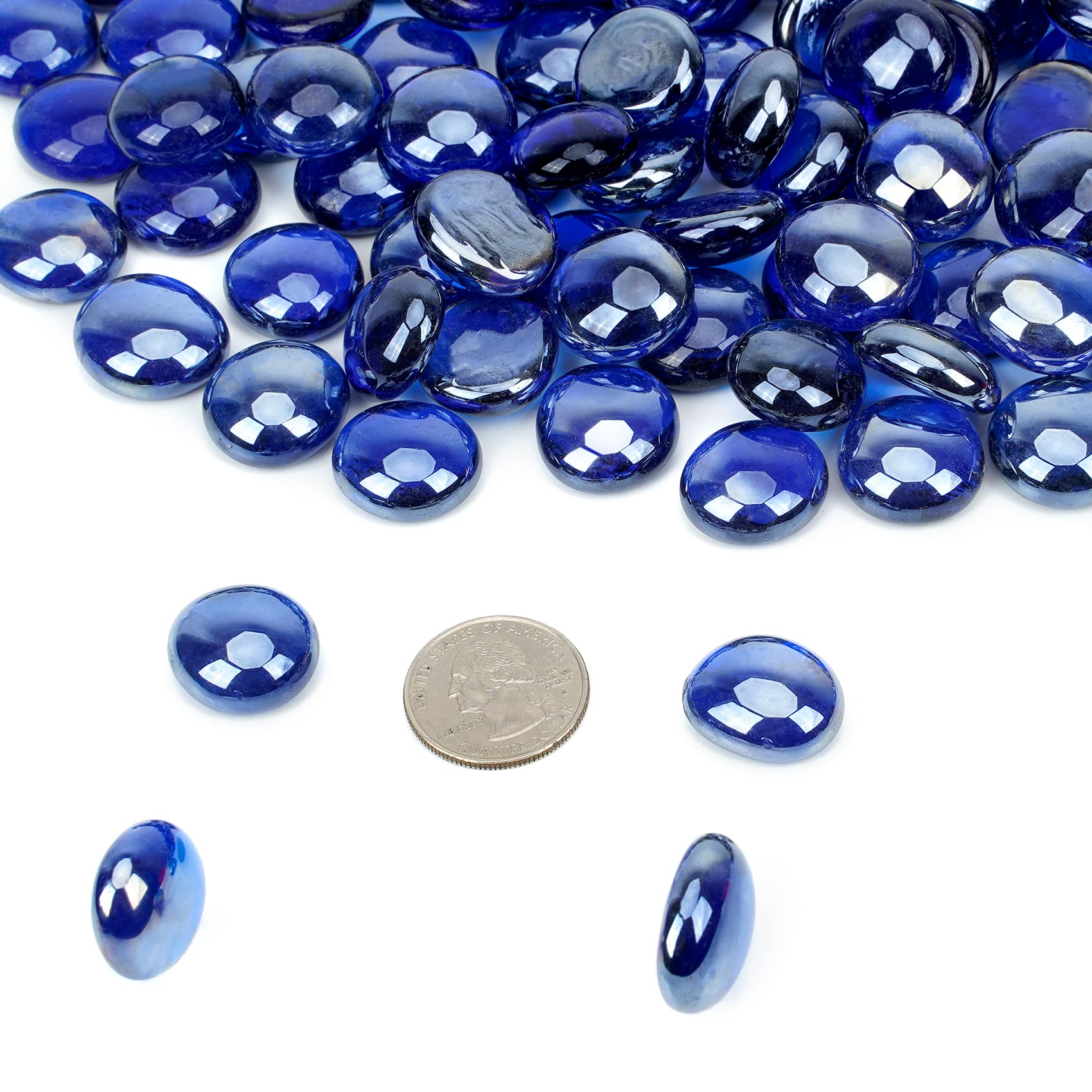 Close-up of Mr. Fireglass beads texture showing polished luster and vibrant color