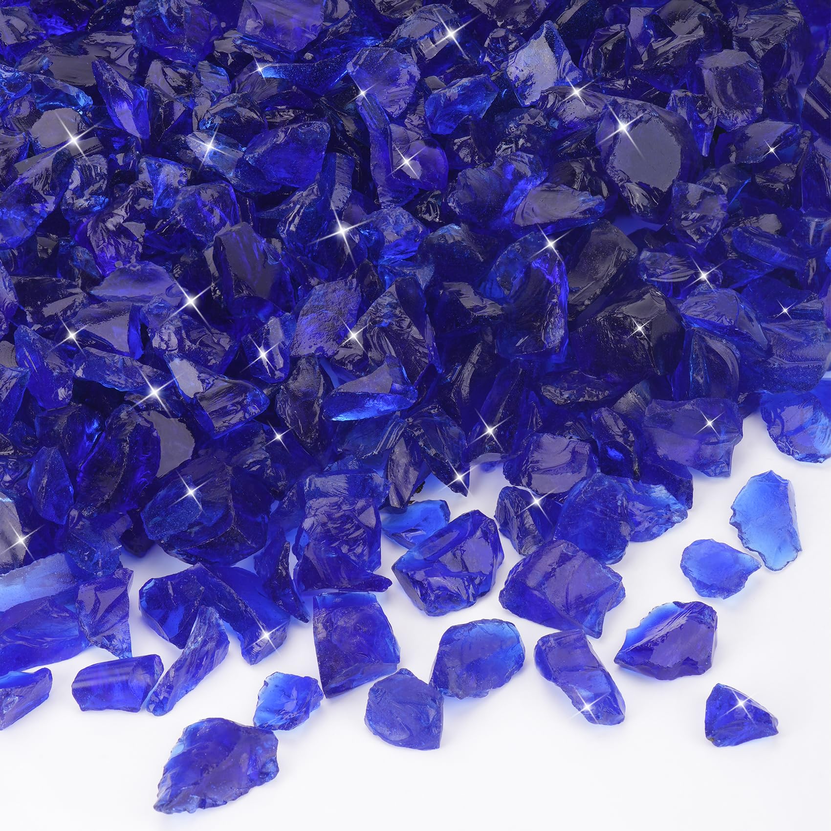 Mr. Fireglass front packaging showing cobalt blue glass and product details for easy selection
