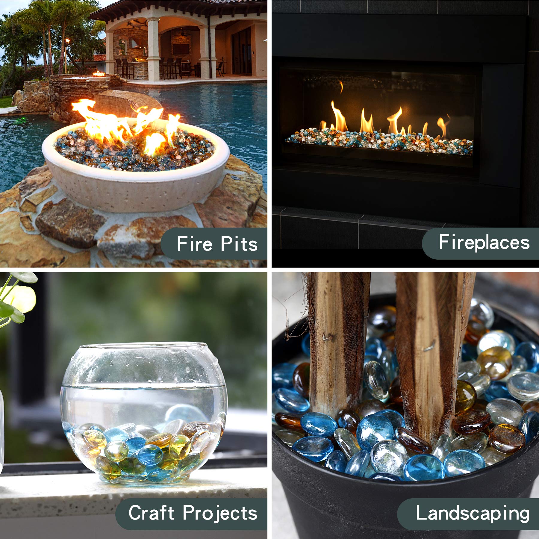 Mr. Fireglass evening patio scene showing enhanced ambiance and glow