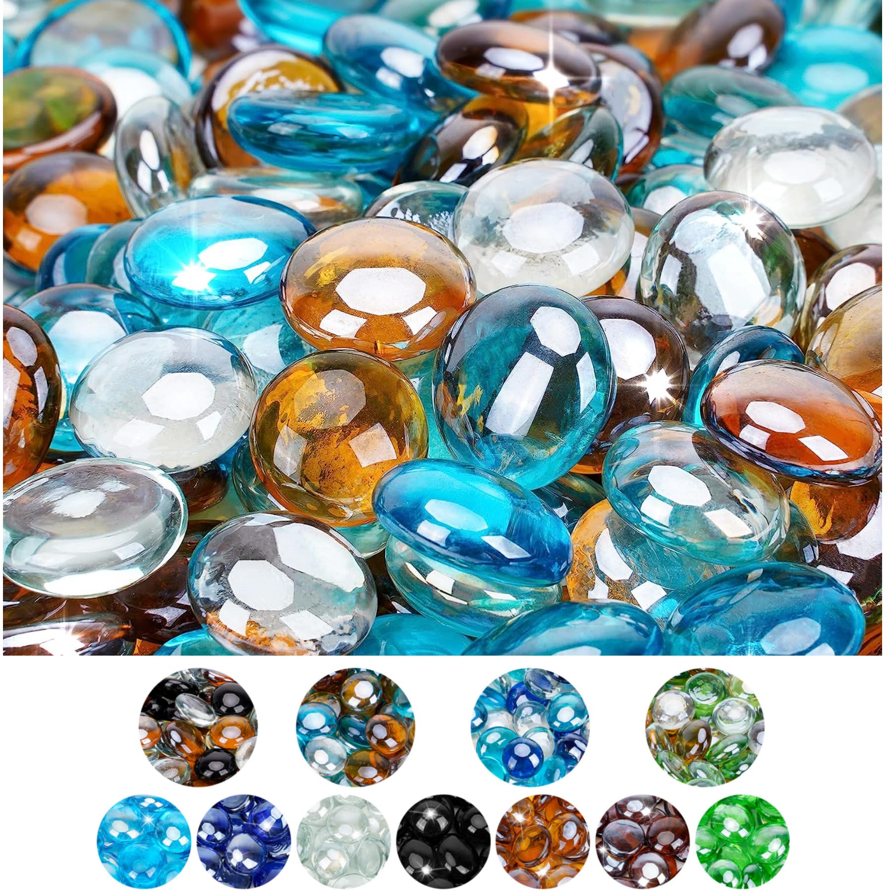 Mr. Fireglass front packaging showing Caribbean Blue Crystal Ice Caramel mix benefits
