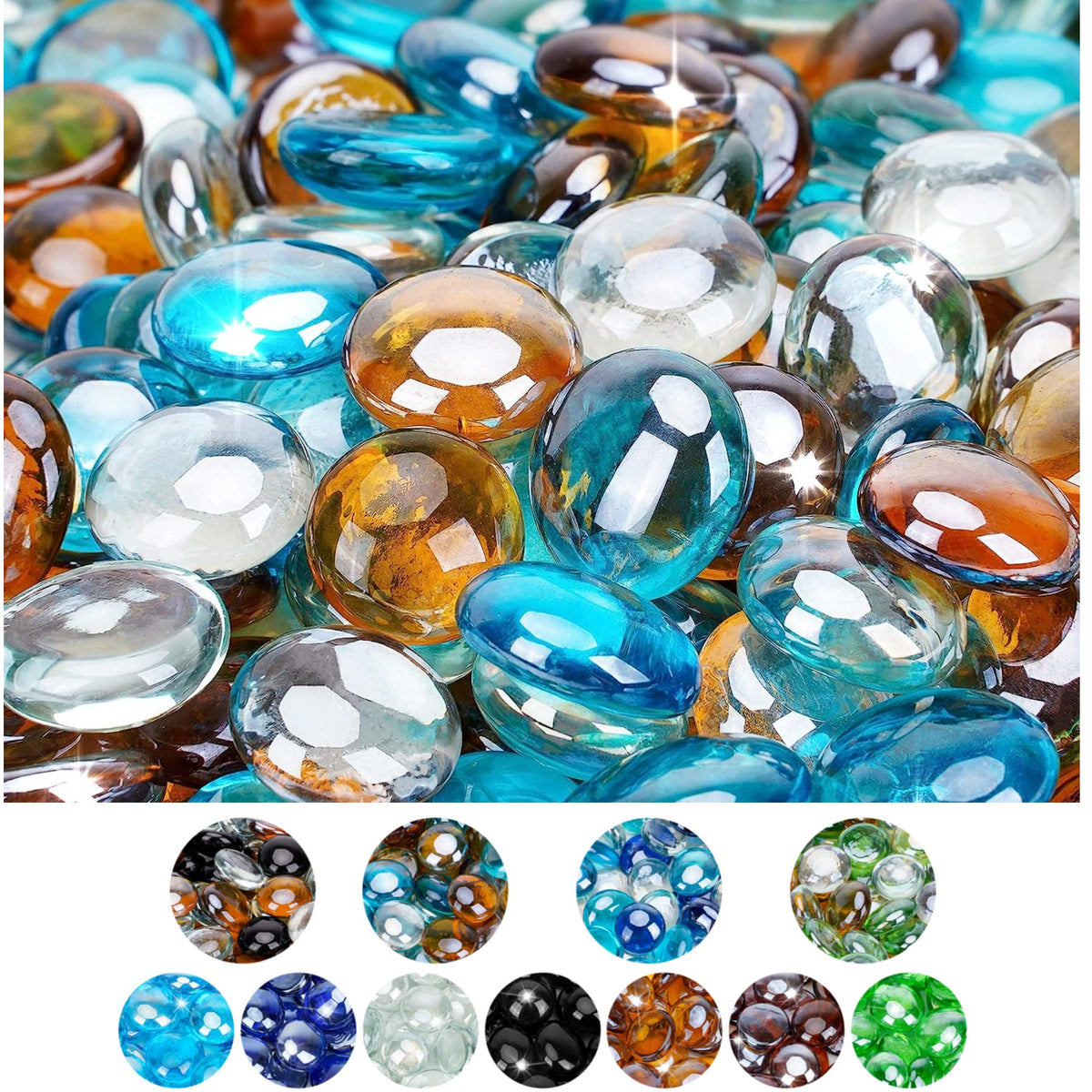 Mr. Fireglass front packaging showing Caribbean Blue Crystal Ice Caramel mix benefits