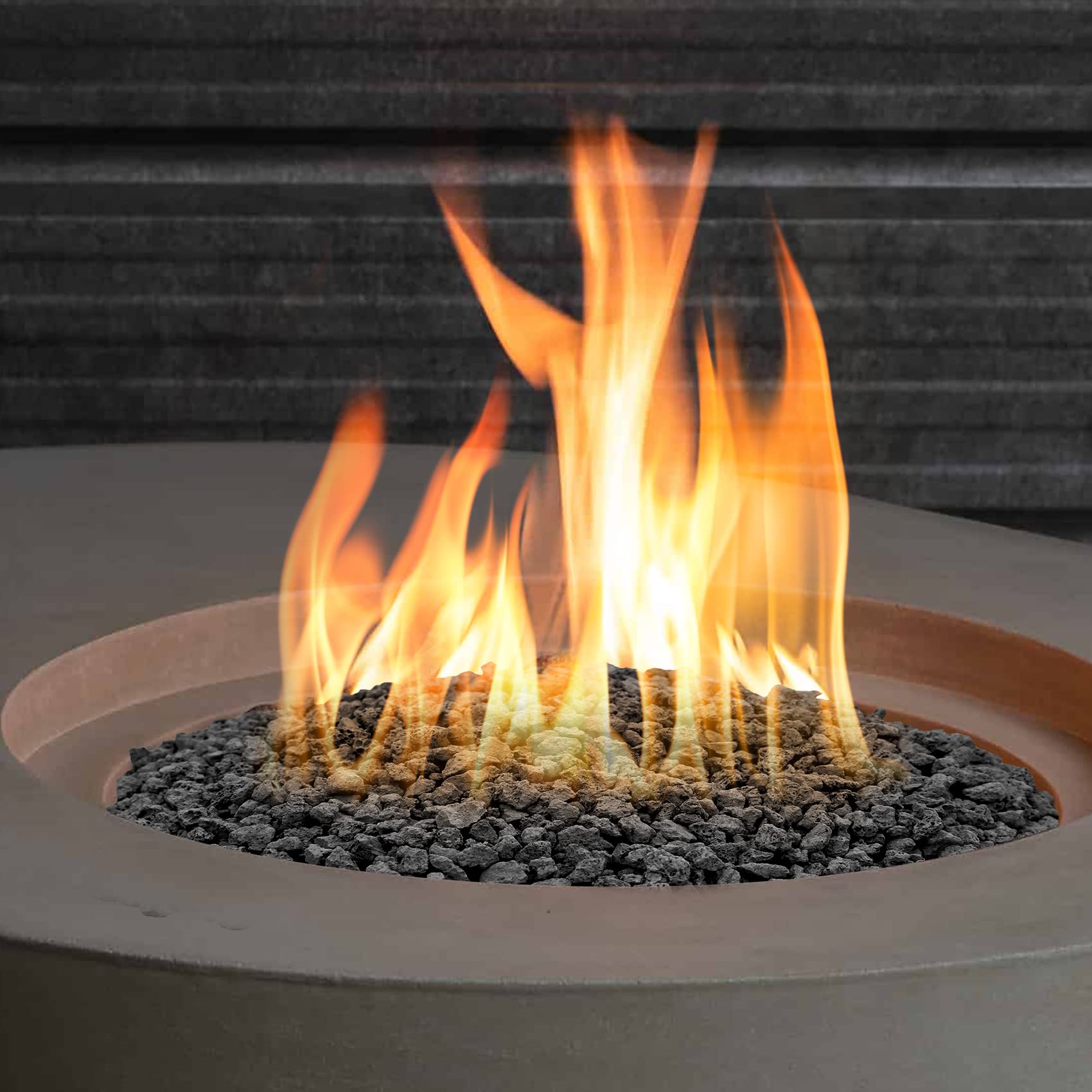 Mr. Fireglass label and weight tag highlighting natural, chemical-free composition