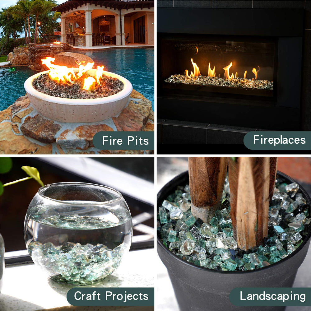 Mr. Fireglass used in planter showing decorative versatility and low-maintenance benefit