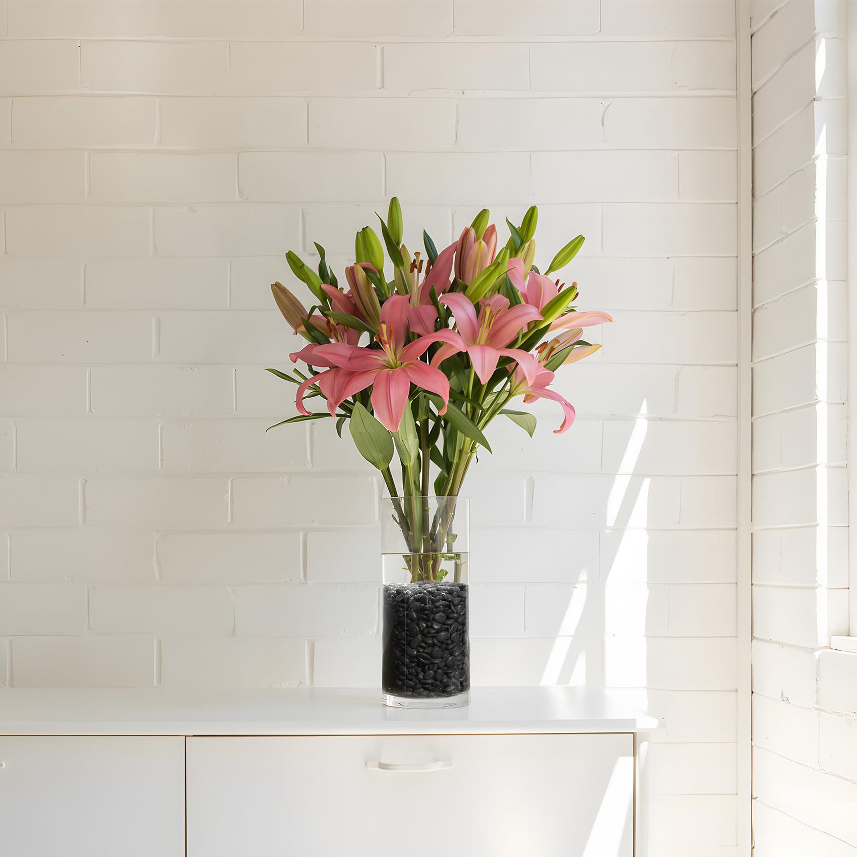 Mr. Fireglass pebbles used as succulent pot top-dressing enhancing moisture retention