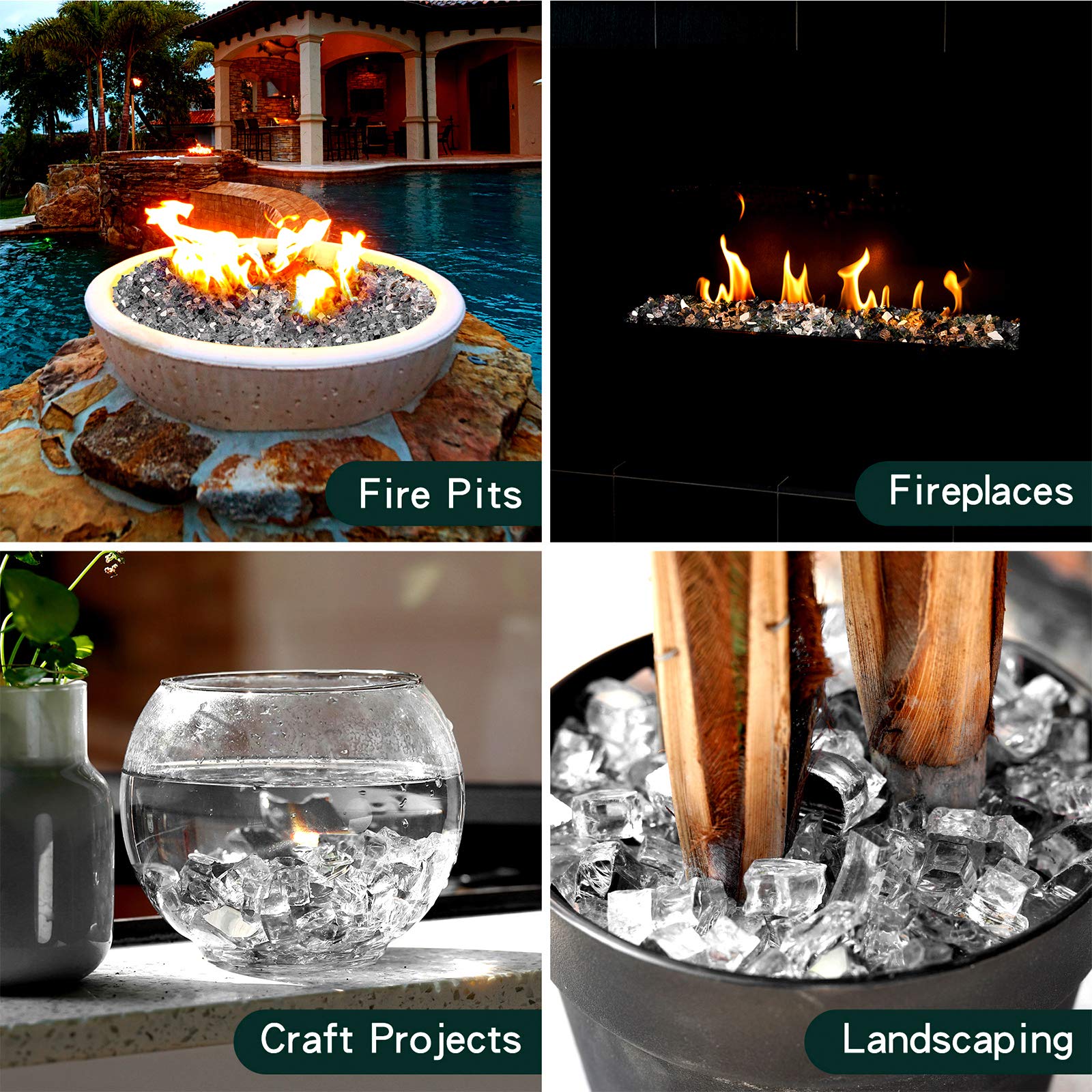 Mr. Fireglass used in vase showing decorative versatility and shine