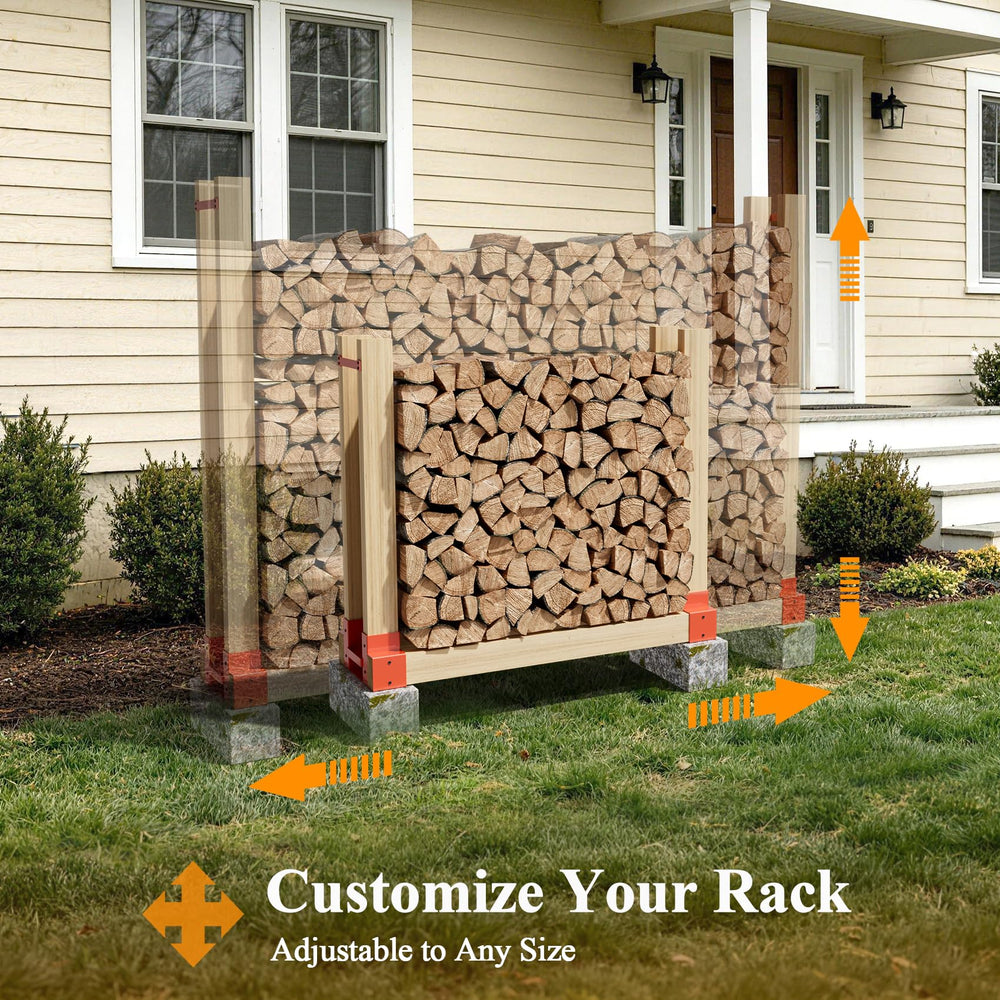 Mr IRONSTONE end plate detail demonstrating neat log alignment and secure stack support
