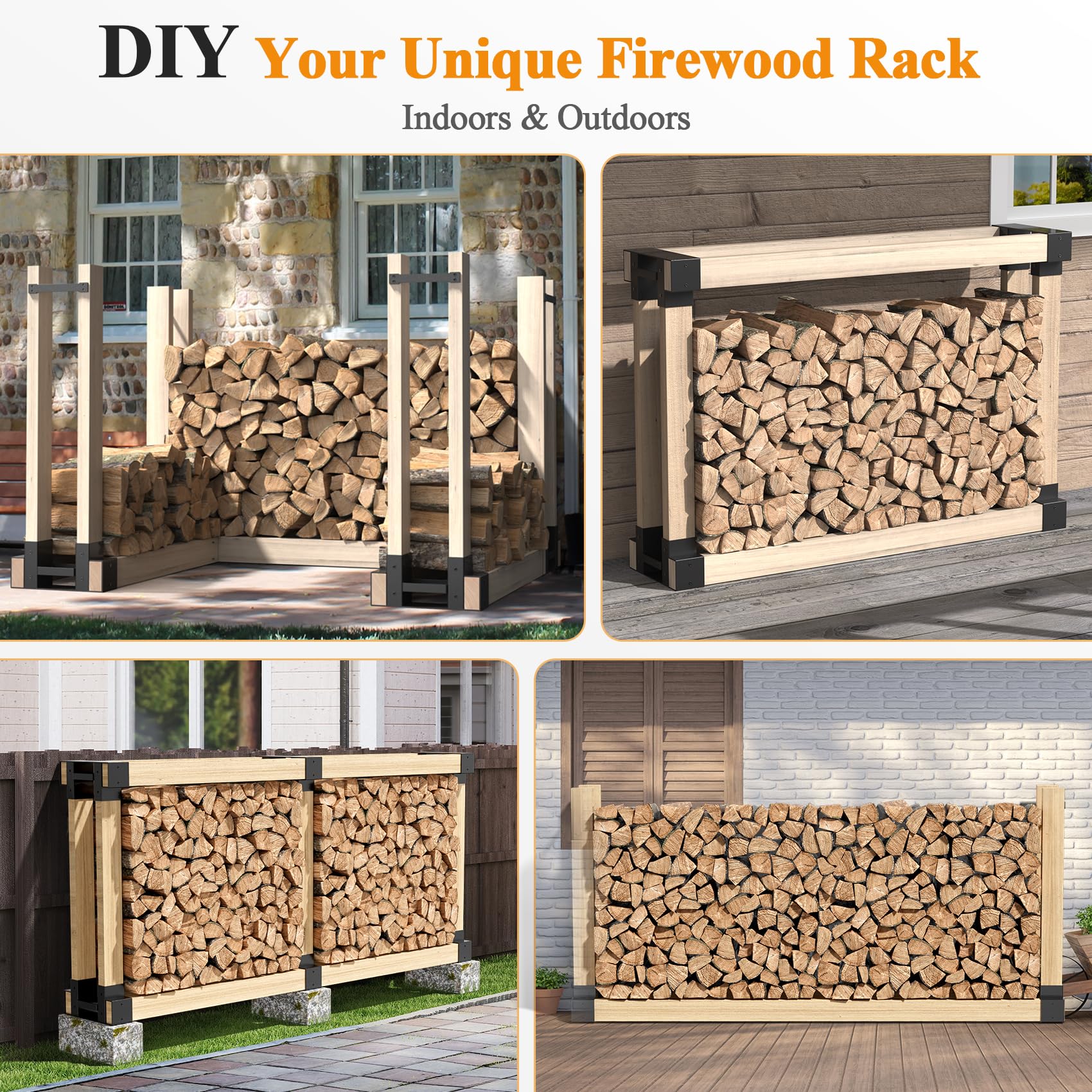 Mr IRONSTONE wood rack in use with logs stacked off the ground for better drying