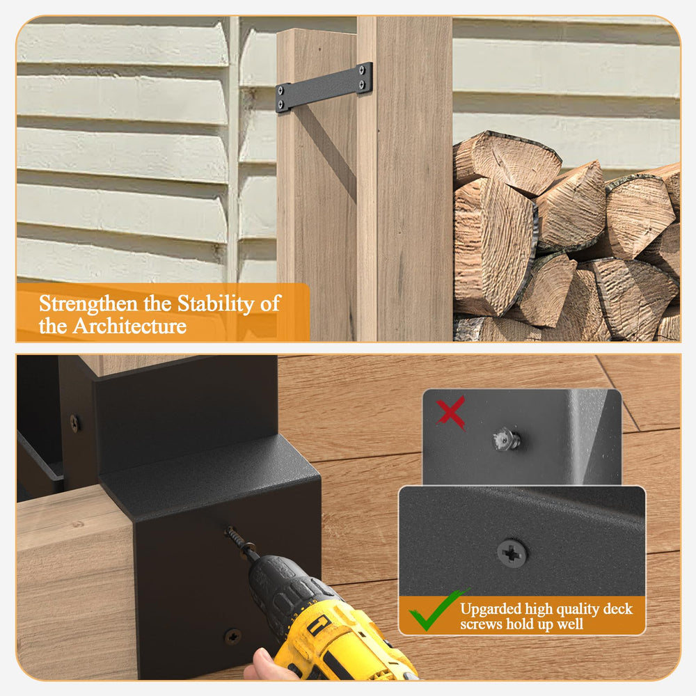 Mr IRONSTONE bracket next to 2x4 lumber to illustrate scale and DIY sizing options