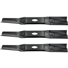 Mr Mower Parts close-up of blade profile highlighting ultra high lift shaping for airflow