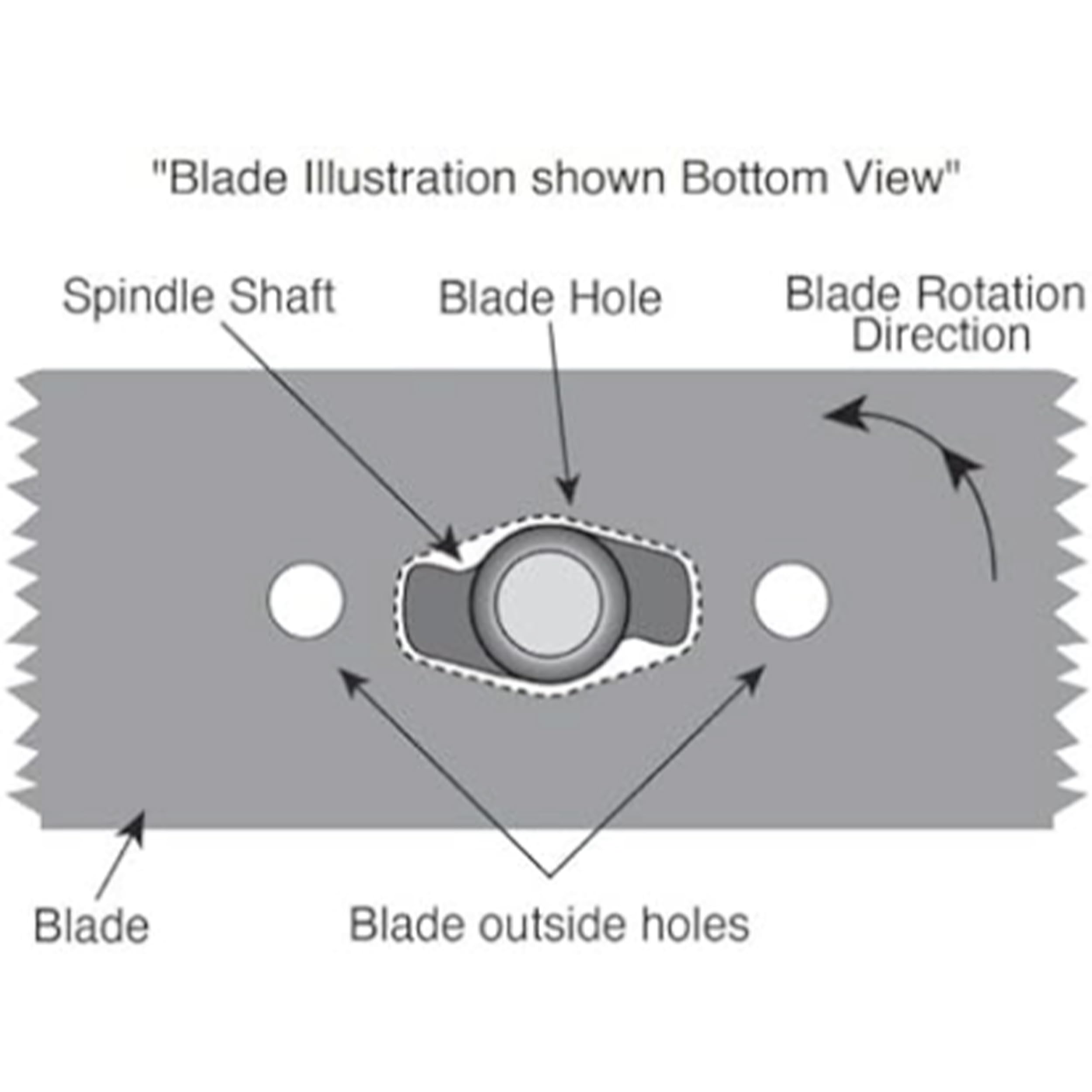 Mr Mower Parts close-up diamond center hole for precise spindle fit benefit