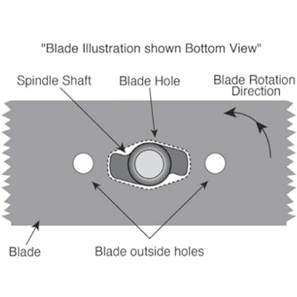 Mr Mower Parts close-up diamond center hole for precise spindle fit benefit