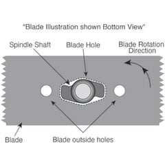 Mr Mower Parts close-up diamond center hole for precise spindle fit benefit