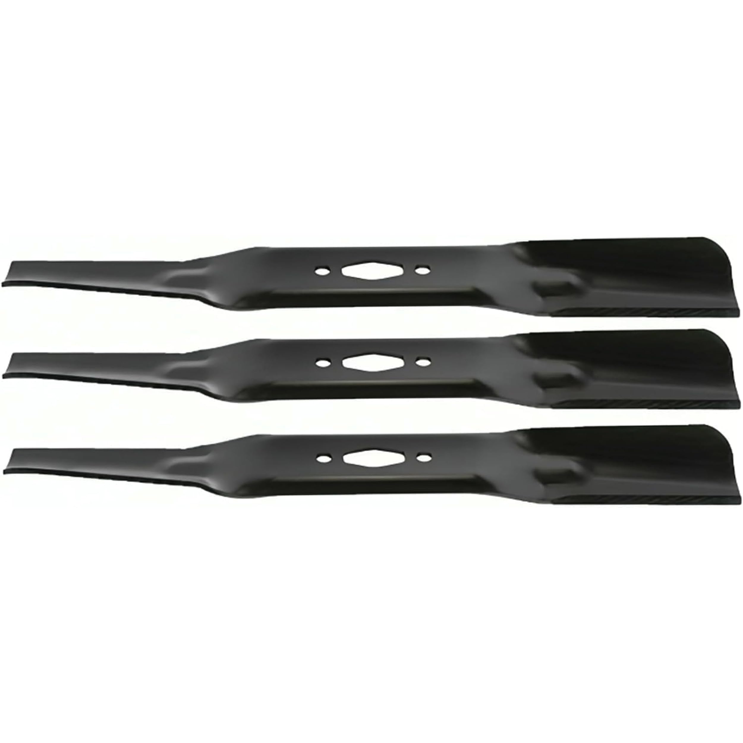 Mr Mower Parts front view of 54-inch blade set showing packaging benefit of proper replacement